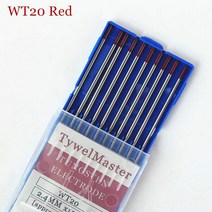 티그 용접봉 TIG 용접 전극 1.0-4.0mm WT20 WC20 WL20 WL15 WZ8 WP WY20 WR20 E3 용 WP26 WP17 WP9 토치, WT20 Red, Mix, 150mm + 해외