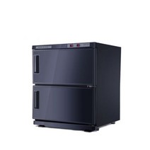 타올온장고 전기 고온 스팀 미용 자외선 수건 찜기, 50l 더블 도어 열선 블랙 블랙