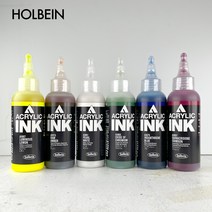 홀베인 아크릴 잉크 액상 아크릴물감 100ml, AI987루미나스레몬