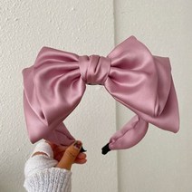 여자 실크 새틴 빅 보우 헤어 밴드 머리띠 쥬얼리 액세서리