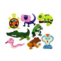 펠트 찍찍이 교육자료(모형) 파충&양서류 8종 개념수학/유아교구/알파벳놀이/오감발달/보드북/링게임/소리나는장난감/공룡장난감/화장품놀이/소꿉놀이장난감