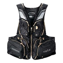 일본직송 시마노SHIMANO 낚시조끼 테클수납 베스트 EX VF - 121t, 블랙