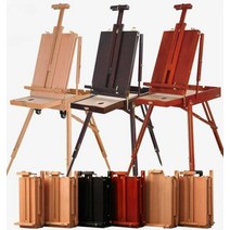 이젤 우드 원목 전시용 화판 접이식 전문가용 미술 수업, HX-4 여성용 모델 (우드 컬러)