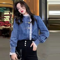 레이스 데님 자켓 하늘비즈 A31 Z334S698