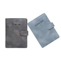 이니셜스 레터링 다이어리 / 이니셜 로고 문구 각인 6공 가죽 플래너 2024 먼슬리, LA레트로 기본형_다크그레이