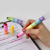 조이앤비 블럭형 6색 고체형광펜 스틱