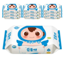 순둥이 프리미엄 무향 플레인 아기 물티슈 리필형, 70매, 10팩