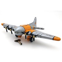 빈티지 레트로 틴토이 양철 태엽 비행기 장식 소품