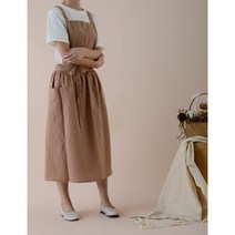 COLORLIFE 모란디컬러 방수 리넨 민소매 잎치마, 고엽색