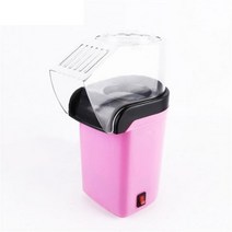110V/220V EU 전기 옥수수 팝콘 메이커 가정용 자동 미니 뜨거운 공기 팝콘 기계 DIY 옥수수 포퍼 선물, 02 Pink