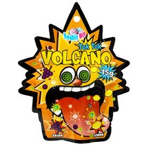 볼케이노 톡톡 캔디 포도 레몬 팝핑 사탕 15g, 2개