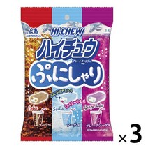 일본과자 일본캔디 일본사탕 모리나가제과 하이츄 뿌니샤리 소프트 캔디 68g x 3봉세트