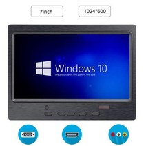 휴대용모니터 포터블모니터 7인치 터치 스크린 휴대용 모니터 1024x600 IPS LCD 보안 HDMI 호환 VGA AV 산, 02 No touchscreen