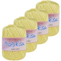 수성 도브사 뜨개실 4p, 135 레몬, 4개