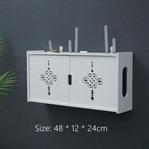 무선 wifi 라우터 스토리지 상자 나무 상자 케이블 전원 플러스 와이어 브래킷 벽걸이 플러그 보드 스토리지 선반 diy 홈 장식, 중국 매듭-2 문, 08 Chinese knot2 door
