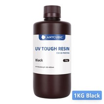 ANYCUBIC-Photon Mono x용 고강도 3D 프린터 프린팅 재료 유연한 수지 405nm UV, [07] Black-1kg