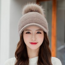에스라이프 중년 여성 털 겨울 모자