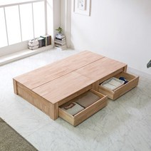 편백러브 참죽나무 평상형 서랍형 침대프레임/옹이없는 무절 수납형 원목침대프레임, 서랍형침대(Q)퀸