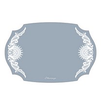 오마주 멜로우스페이스 실리콘 테이블매트 프렌치, 프렌치1 멜란지블루 (OTMF1-MB), 44 x 29cm