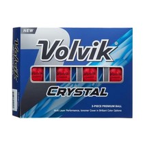 Volvik 골프공 볼빅 뉴 크리스털 12개, Red