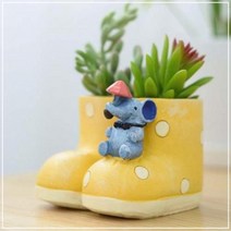 홈가든 내추럴 미니 화분 장화 다육이 인테리어 틸란드시아 미니꽃 소품 선인장 책상용, 단품, 단품