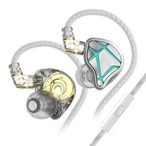 모니터링 유선 이어폰 긴줄이어폰 긴이어폰 게이밍 이어폰 kz esx 스페셜 에디션 12mm 다이나믹 베이스 이어버드 인 이어 모니터 헤드폰 스포츠 노이즈 캔슬링 하이파이 헤드셋, 1-푸른