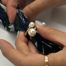 고급 스카프 고리 홀더 트월리링 스카프링 진주 골드