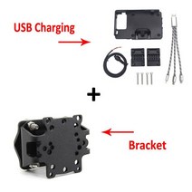 바이크 오토바이 전화 무선 USB 충전 GPS 네비게이션 플레이트 브래킷 홀더 스탠드 Aprilia TUAREG 660 Tuareg660, [04] USB and Stand