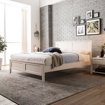 삼익가구 노스 원목 침대(매트제외-슈퍼싱글), 아이보리