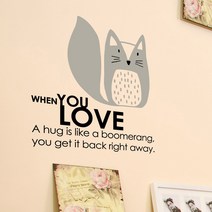 신생아방꾸미기 여우야 반-B타입 그래픽스티커