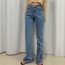 레직기 중청 부츠컷 롱데님팬츠