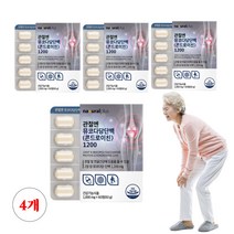 식약처인증 소연골 뮤코다당 단백 콘드로이친 1200 무릎 발목 손목 관절 연골 건강 콘드리친 콘도로이친 건강기능식품, 4박스, 60정