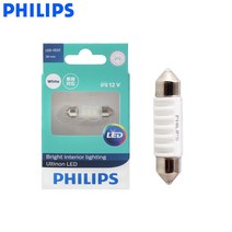 Philips LED Fest Festoon 38mm Ultinon 6000K 쿨 화이트 자동차 신호등 자동 인테리어 램프 도어 독서 전구 11854ULW X1, [01] 6000k, 01 6000k, 한개옵션1, 01 6000k