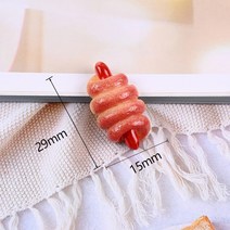 미니어쳐 손으로 그린 수 지 모방 미니 피자 햄버거 플랫 다시 패턴 스크랩북 공예, 02 A