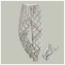 우모바지 패딩 백패킹 바지 겨울 흰색 오리 다운 따뜻한 하이 웨이스트 여성 겨울 여성
