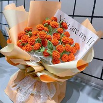 조화 니트 꽃다발 장미 백송이 기념일 졸업식 입학식