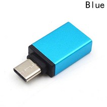 CHAOX USB C 유형 OTG 미니 어댑터 3.0 변환기 삼성 갤럭시 Note8 고속 인증 휴대 전화 액세서리 충전기, 파란