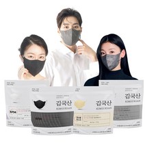 [김국성] 김국산 KF94 새부리형 마스크 중형, 25매입, 4개, 그레이