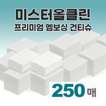 미스터올클린 프리미엄 접어진 엠보싱 청소포 28X20cm 정전기 청소포 리필 패드 밀대 걸레 바닥청소 방역 소독, 250매