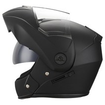 DAYU 오토바이 헬멧 시스템 헬멧 오픈 페이스 풀 페이스 헬멧 듀얼 썬 바이저, A무광 블랙