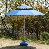 초대형파라솔 야외용테이블세트 스마트그늘막 횡단보도, 대SET(레드)