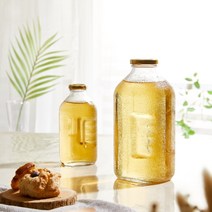 인사이드리빙 델몬트병 유리병 페트병 500ml 1500ml 카페 식당, 델몬트유리병 1.5L(골드마개)