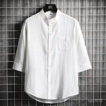TANC 여름 남성 린넨 긴팔 7부 셔츠 남방 티셔츠 빅사이즈