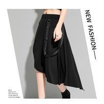 테니스치마바지 분리형 어깨 스트랩이 있는 불규칙 스커트 우아하고 세련된