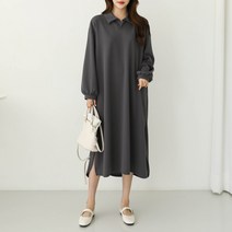 시크루즈 가델 카라 셔링 트임 박스 원피스_BDOE831