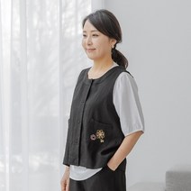 씨엘스토리 여성 인견 러프 자수 조끼