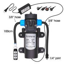 다이어프램펌프DC 전기 워터 펌프 정원 관개 냉각 리턴 밸브 마이크로 고압 다이어프램 45W 60W 100W, 03 80W_04 AU