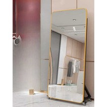 이동식 스탠드 전신 거울 와이드 인테리어 포토존, 225x100cm 슬림조절가능 (사각형)