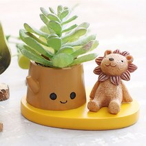 ROOGO 루고 화분 별 구경하는 동물들 사자