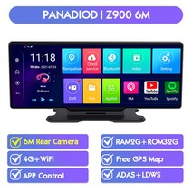 최신 10.26 인치 자동차 DVR 4G GPS 네비게이션 대시 보드 1080P FHD 듀얼 렌즈 안 드 로이드 8.1 카메라, 01 Z900 6M RC_01 128G